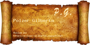 Polzer Gilberta névjegykártya